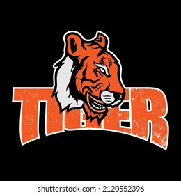 hand drawing tiger illustration vector