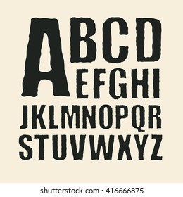 Hand drawing type font. typography vector