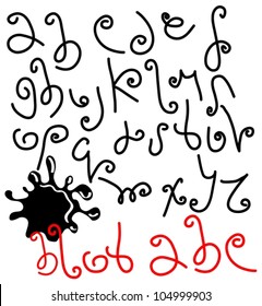 hand drawing Typography Font for design, vector