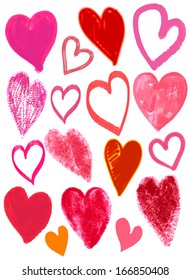 hand drawing valentines heart, vector illustration