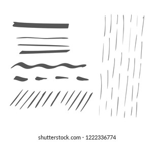 Hand drawing vector brushes set for web, digital, poster, social network, banner 