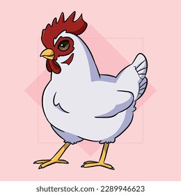 Hand drawing vector, cute anime animal