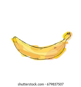 Hand drawing vector illustration - Banana