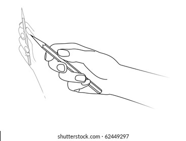 Hand drawing. Vector illustration on white background