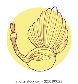 Hand drawing vector illustration of ostrich 