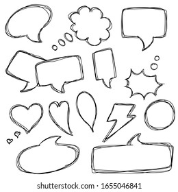 Hand drawing vector illustration speech bubbles