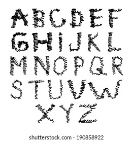 Hand drawing vector letters 