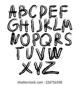 Hand drawing vector letters 