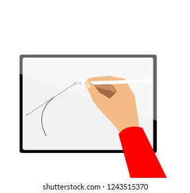 Hand Drawing Vector on New Tablet. Professional Illustration. Vectoral or Pixel Art
