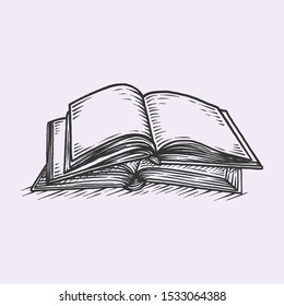 Hand drawing vintage book vector illustration