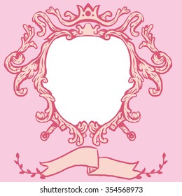Hand drawing of vintage frame.