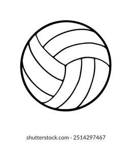 Handzeichnung Volleyball Umrissgrafik