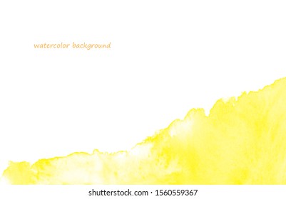 hand drawing watercolor vector, yellow