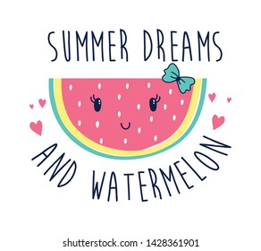 hand drawing watermelon vector illustration.