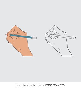Hand drawing and writing. Vector. Cut Files for Cricut and Silhouette. Colored and black