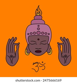 Hand drawing Yoga meditation and Balance