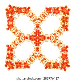 Hand drawing zentangle floral decorative color frame. Vector illustration. The best for your design, textiles, posters, tattoos, corporate identity