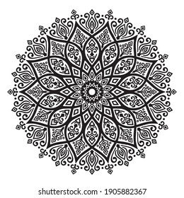 Hand drawing zentangle mandala element for page decoration cards, book, logos, art for banner and template