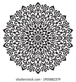 Hand drawing zentangle mandala element for page decoration cards, book, logos, art for banner and template