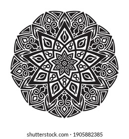 Hand drawing zentangle mandala element for page decoration cards, book, logos, art for banner and template