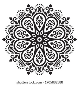 Handzeichnung zentangle mandala Element für Seitendekorationskarten, Bücher, Logos, Kunst für Banner und Vorlagen