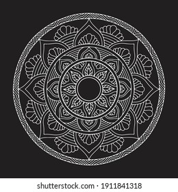 Handzeichnung zentangle mandala Element für Seitendekorationskarten, Bücher, Logos, Kunst für Banner und Vorlagen