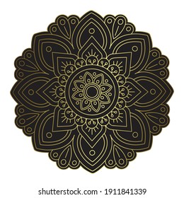 Elemento de zentangle mandala de dibujo manual para tarjetas de decoración de páginas, libro, logotipos, arte para banner y plantilla