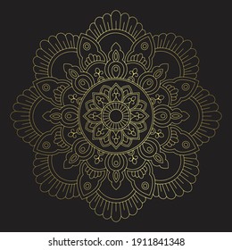 Elemento de zentangle mandala de dibujo manual para tarjetas de decoración de páginas, libro, logotipos, arte para banner y plantilla