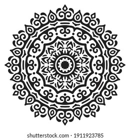 Hand drawing zentangle mandala element for page decoration cards, book, logos