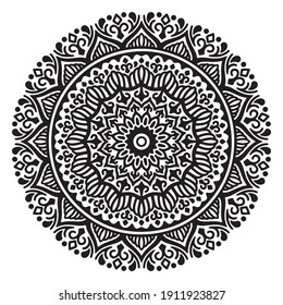 Hand drawing zentangle mandala element for page decoration cards, book, logos