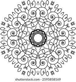 Hand drawing zentangle mandala element for page decoration cards, book, logos, art for banner and template
See less