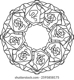 Hand drawing zentangle mandala element for page decoration cards, book, logos, art for banner and template
See less