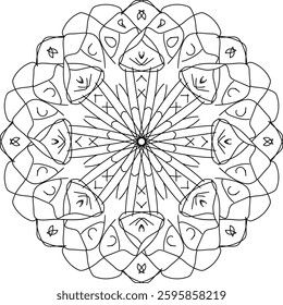 Hand drawing zentangle mandala element for page decoration cards, book, logos, art for banner and template
See less