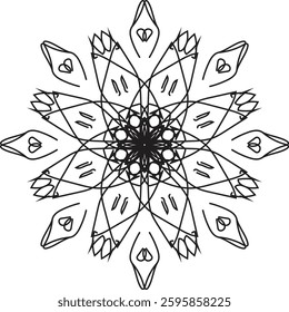 Hand drawing zentangle mandala element for page decoration cards, book, logos, art for banner and template
See less