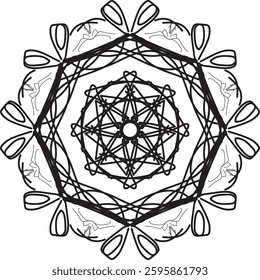 Hand drawing zentangle mandala element for page decoration cards, book, logos, art for banner and template
See less