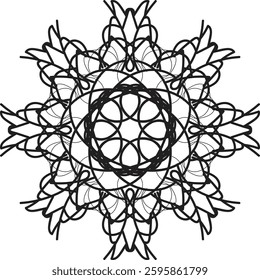 Hand drawing zentangle mandala element for page decoration cards, book, logos, art for banner and template
See less