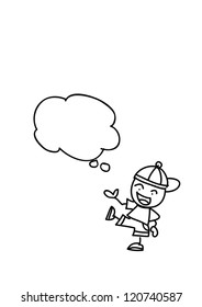 hand drawing.cartoon vector on white background
