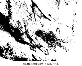 Hand drawing.Light Distressed Background. Ink Print Distress Background. Grunge Texture. Simple abstract black and white drawing. Expressive drawing. Abstract Overlay Texture. 
