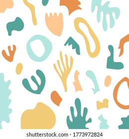 Hand drawm abstract illustration for wrapping paper, wallpaper, textile print.