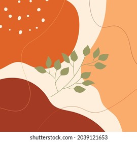 Hand drawm minimalistic shapes.Scandinavian style.