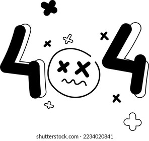 Handgezeichnete 404-Website-Illustration