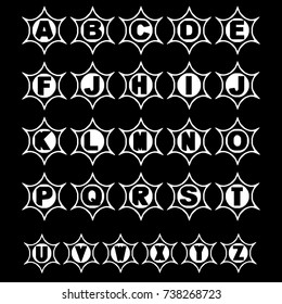 Hand drawn ABC script font. Lettering and Typography typeface