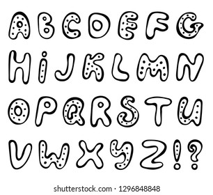 Hand Drawn Abc Vector Set Isolated Stock Vector (Royalty Free ...