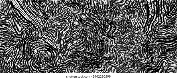 Hand drawn absrtact black and white background
