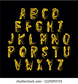 Hand Drawn Abstract  Alphabet Vector