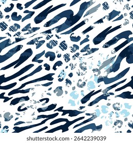  Hand Drawn Abstract Animal Skin Seamless Pattern Vector