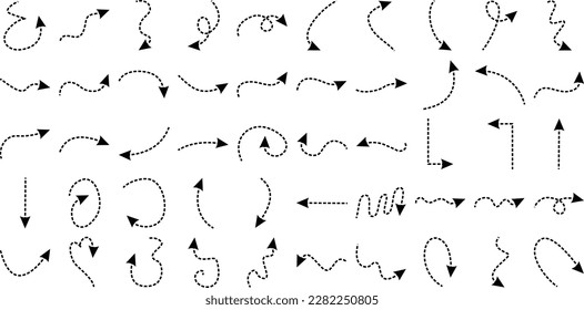 Hand Drawn Abstract Arrow icon symbol Design Set 50