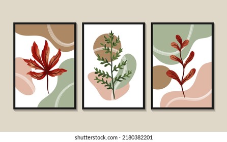 Hand drawn abstract art cover collection