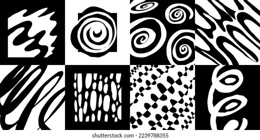 Hand drawn abstract art or symbol with simple bold geometric shape, circle, wave, line, negative space. Useful for web background, poster art design, magazine front page, hi-tech print, cover artwork.