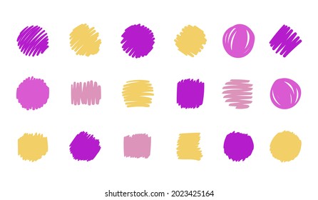 Hand drawn abstract arts vector element collection. Organic Shapes and brush design for cover, banner background. social post and stories background decoration. Vector illustration